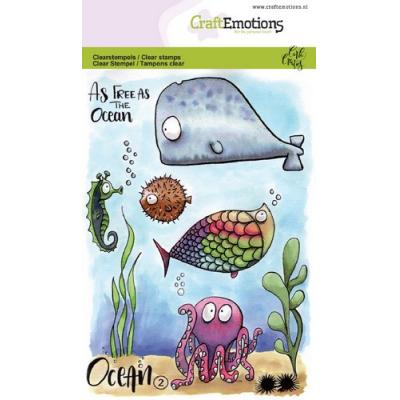CraftEmotions Clear Stamps - Ocean 2